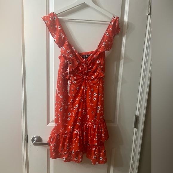 Lulu's Red Ruffled A-line Sundress - Picture 4 of 7